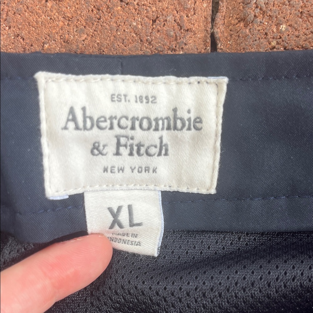 Abercrombie & Fitch Dark Blue Men's Swim Trunks - Picture 2 of 4
